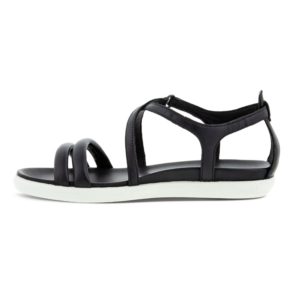 ECCO Womens Sandals Black - Simpil Flat - QJF-028691